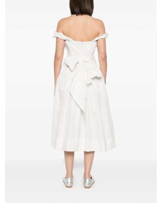 Vivienne Westwood White Sunday Corset Floral-Print Gown