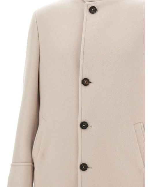 Eleventy Natural Single Breasted Coat for men