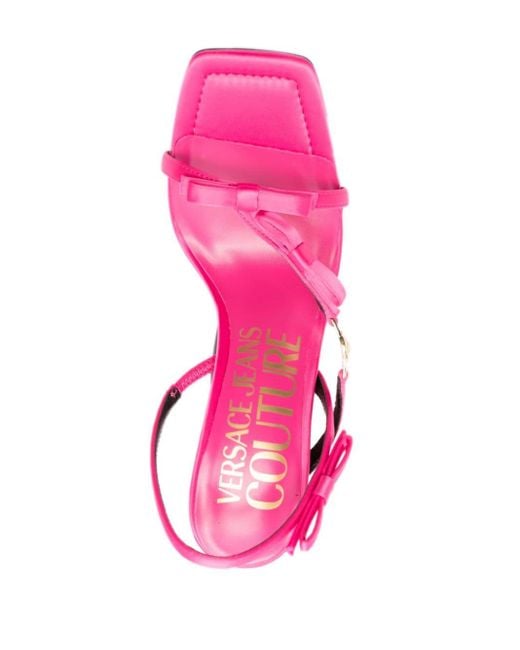 Sandali con fiocco 110mm di Versace in Pink