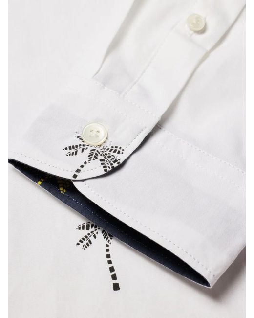 Camicia Con Stampa di Paul Smith in White da Uomo