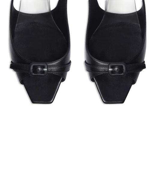Courreges White Buckle-Detail Sandals