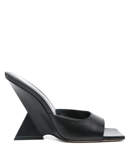 The Attico Black Cheope Heeled Sandals