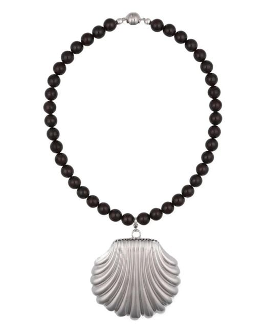 Julietta Metallic Holbox Shell-Pendant Necklace