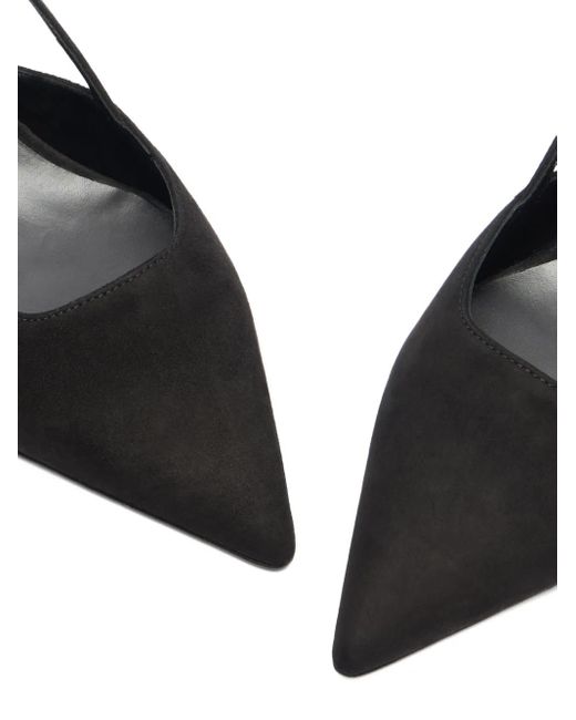 Stuart Weitzman Black 50Mm Vinnie Slingback Pointed-Toe Pumps