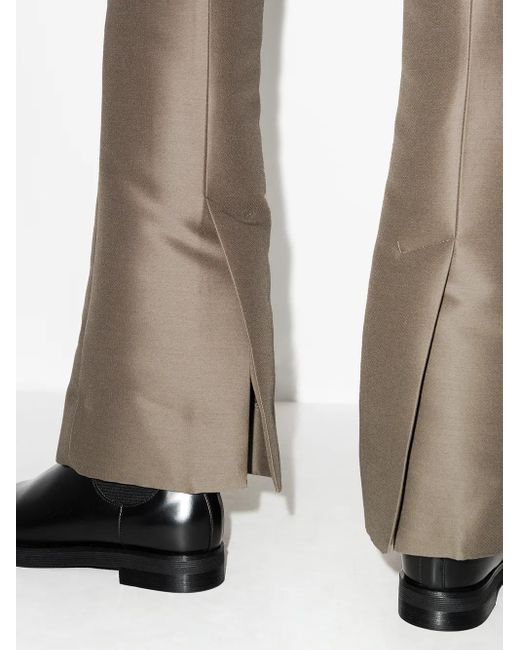 Low Classic Brown High-Rise Slim-Fit Trousers