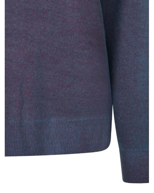 Maison Margiela Blue V-Neck Sweater