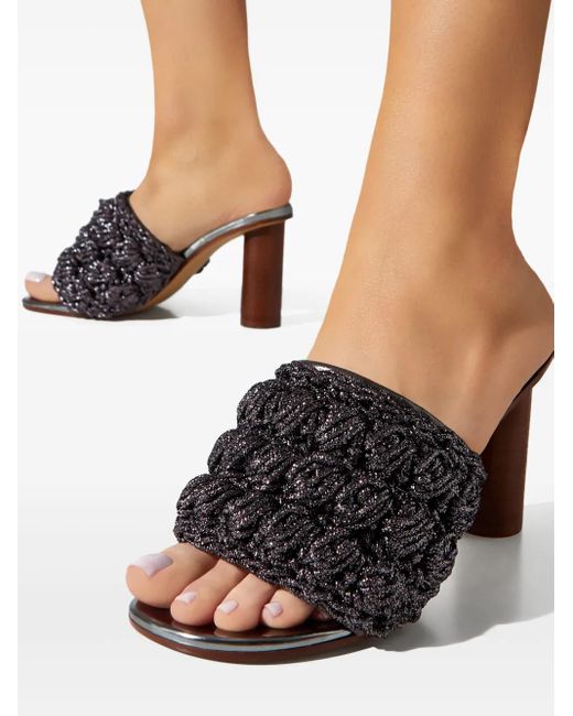 J.W. Anderson Gray Lurex-Detail Interwoven Sandals