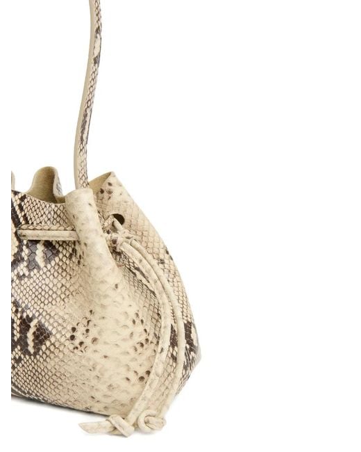 Mansur Gavriel Natural Drawstring Pouchette Mini Bag