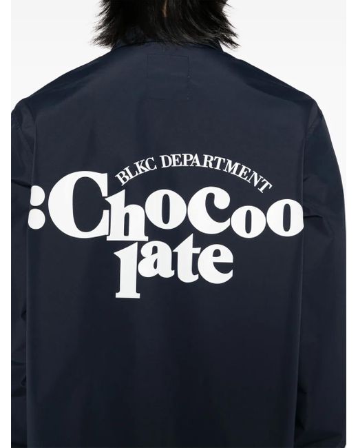 Chocoolate Blue Logo Jacket for men