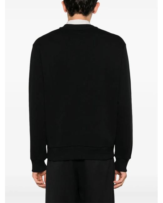 A.P.C. Black Logo-Print Cotton Sweatshirt for men