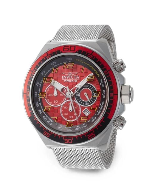 INVICTA WATCH Gray Racing Chronograph 50Mm Watch for men