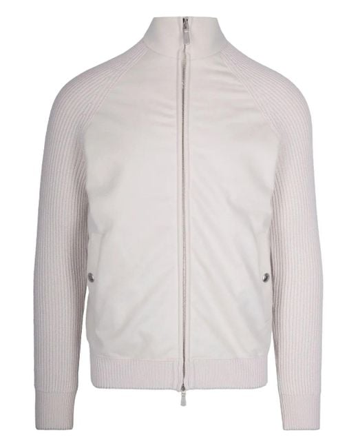Giacca Con Inserti A Coste di Eleventy in Gray da Uomo