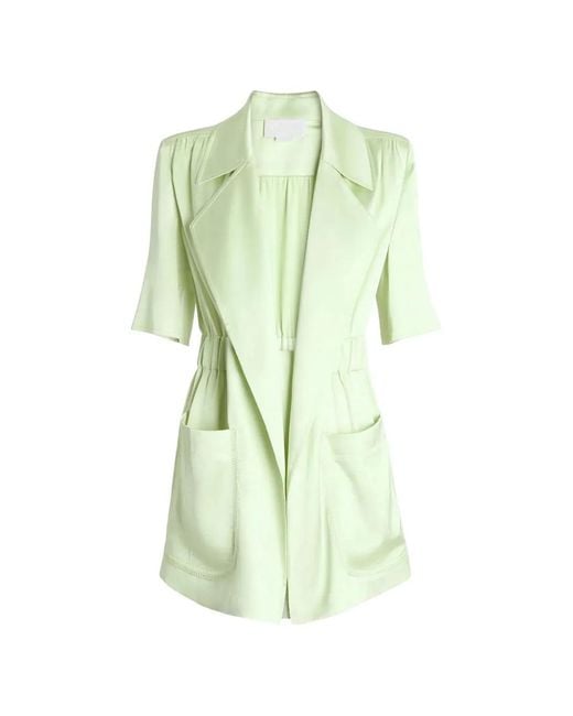 Genny Green Notched-Lapels Blazer