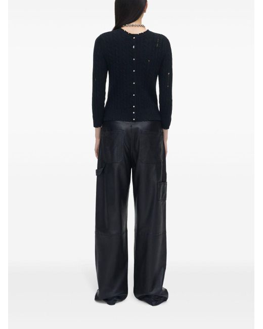 Marc Jacobs Blue Shrunken Cashmere-Blend Cardigan