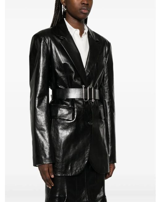 Sportmax Black Leather Jacket