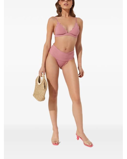 Marysia Swim Purple Santa Clara Scalloped Bikini Bottom