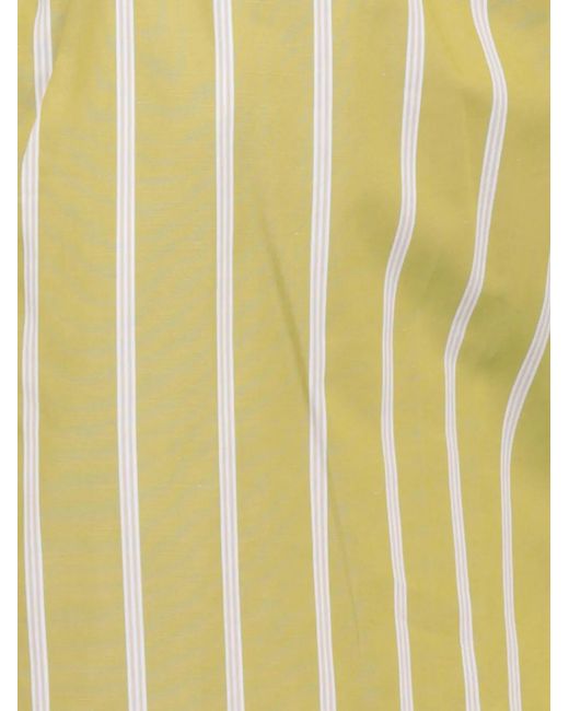 Emme Yellow Striped Drawstring-Waist Trousers