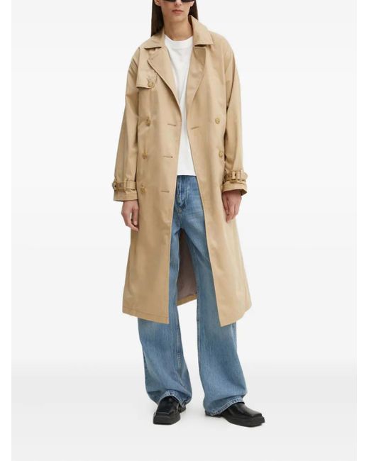 Levi's Natural Double-Breasted Belted Coat