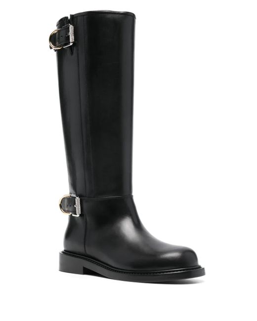 Givenchy Black Buckled Leather Boots