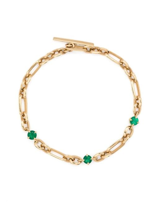 Lizzie Mandler エメラルド ブレスレット 18kイエローゴールド Metallic