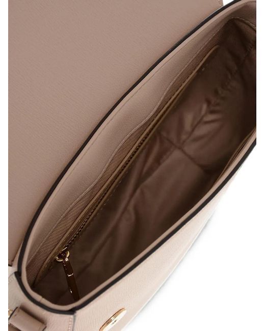 Love Moschino Natural Heart-Buckle Crossbody Bag