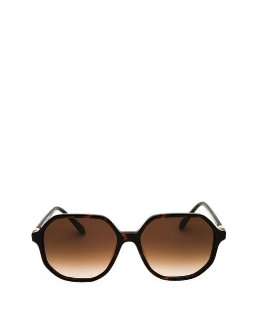 Swarovski Multicolor Tortoiseshell-Effect Square-Frame Sunglasses