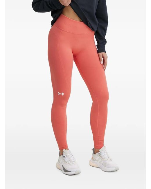 Under Armour Red Logo-Print Leggings
