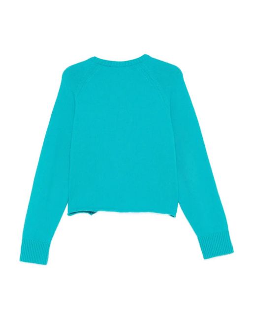 Laneus Blue Long-Sleeve Sweater