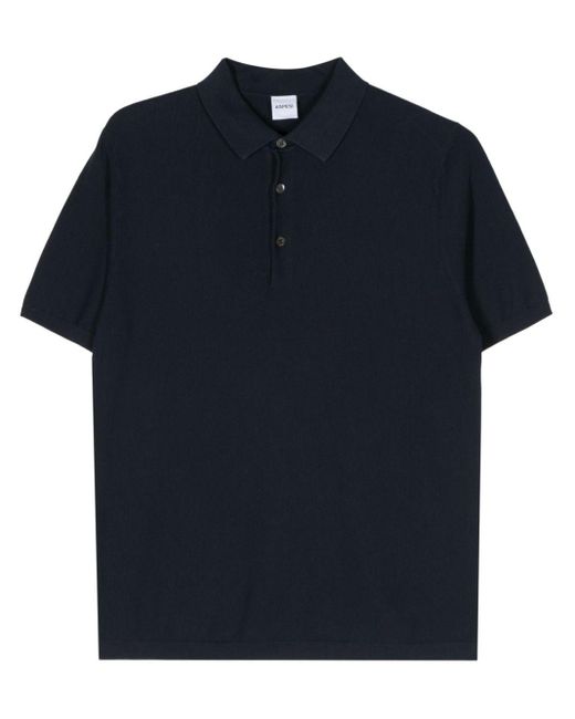 Aspesi Blue Piqué Polo Shirt for men