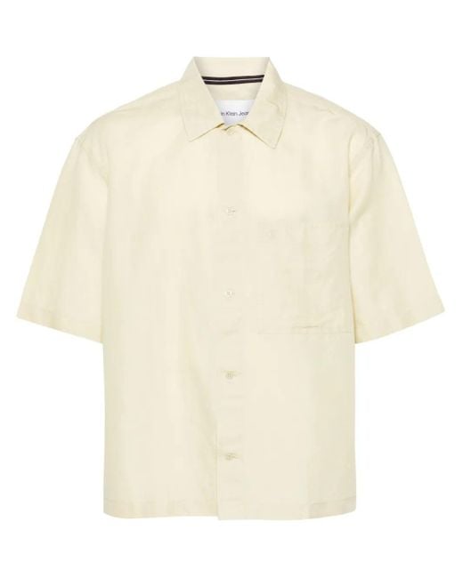 Calvin Klein Hemd Mit Aufgesetzter Tasche in Natural für Herren