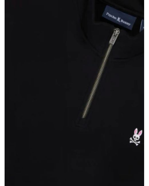 Psycho Bunny Blue Yorkville Zip-Up Sweatshirt for men