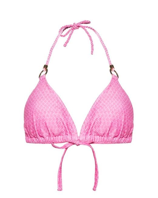 Heidi Klein Pink Guana Island Bikini Top