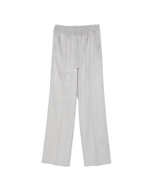Kiton White Elasticated-Waistband Trouse