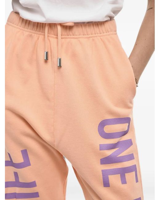 DSquared² Pink Logo-Print Drawstring-Fastening Track Pants