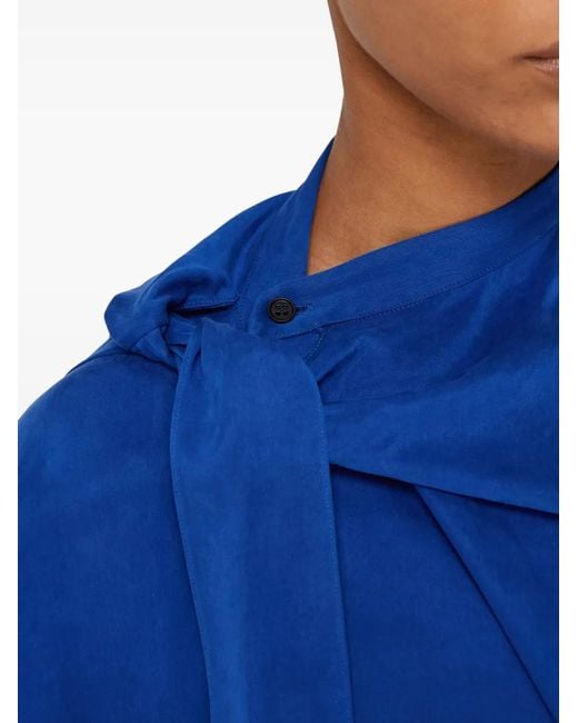 Ferragamo Blue Asymmetrical Dress