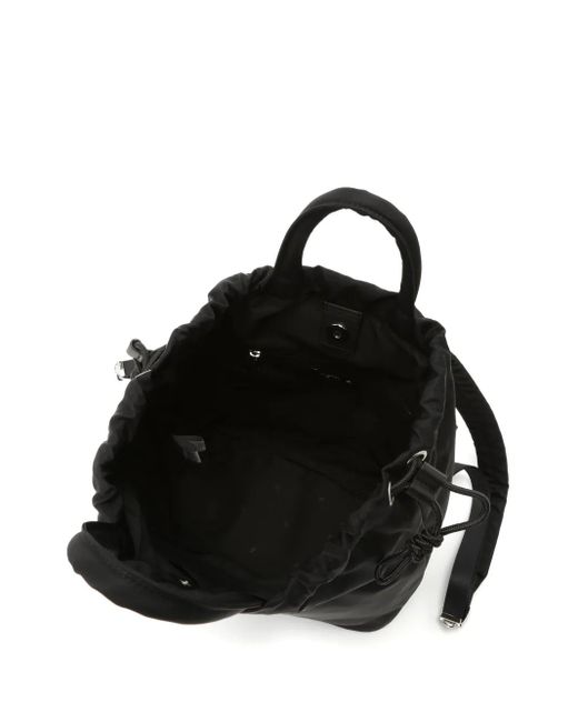 Agnes B. Black Drawstring Tote Bag