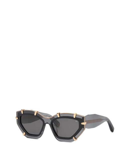 Philipp Plein Gray Cat-Eye Sunglasses