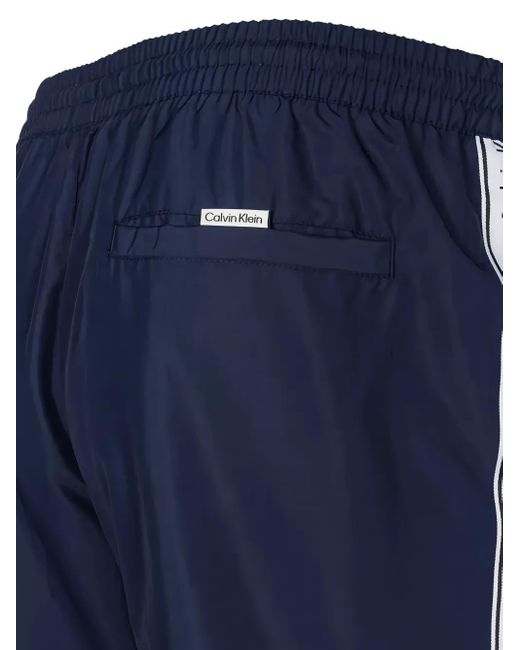 メンズ Calvin Klein ロゴ トランクス水着 Blue