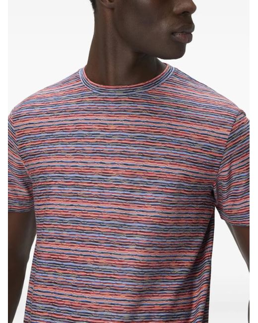 Missoni Rundhals-T-Shirt Mit Zickzackmuster in Pink für Herren