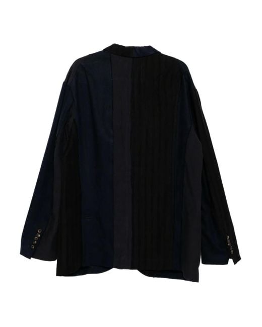 Ziggy Chen Black Patchwork Blazer for men