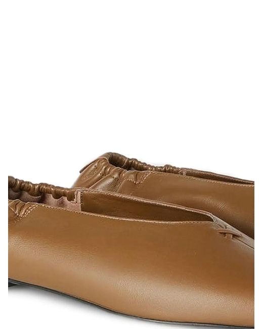 RETORI Brown Leather Flat Pumps