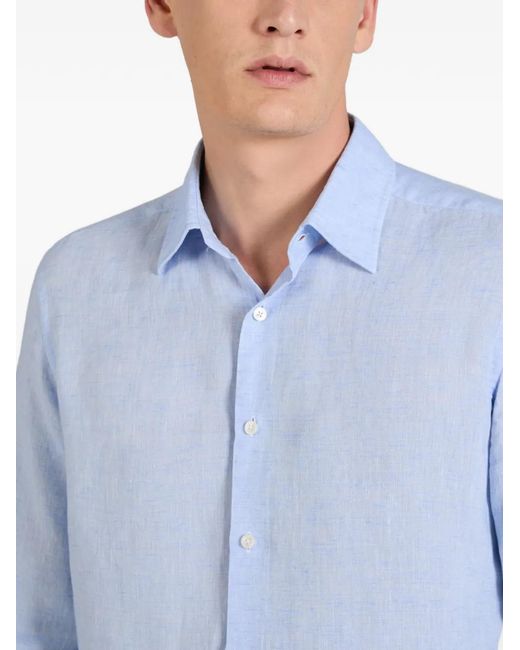 Slowear Blue Linen Shirt for men