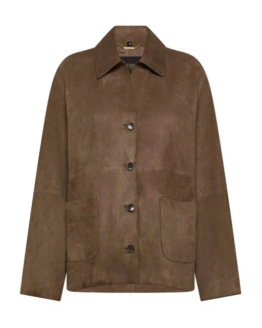 Chaqueta corta de ante Seventy de color Brown