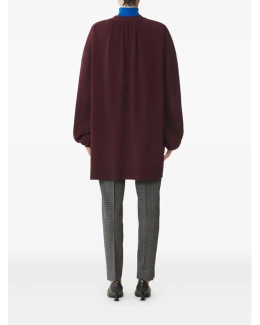 Lanvin バルーンスリーブ カーディガン Purple