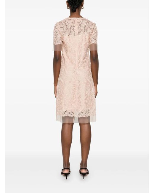 Ermanno Scervino Pink Lace Overlay Evening Dress