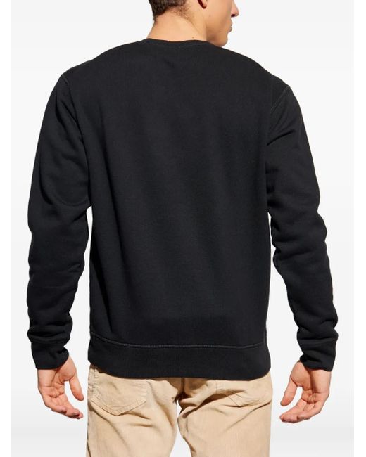 DSquared² Black Logo-Print Sweatshirt for men