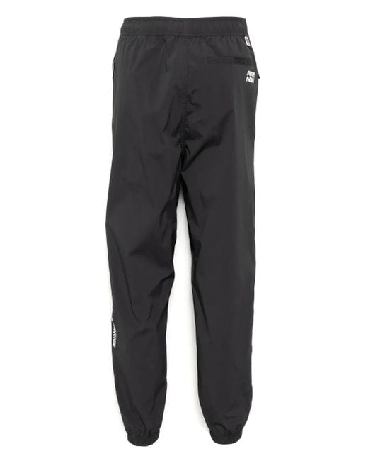 Aape By A Bathing Ape Black Logo-Patch Pants for men