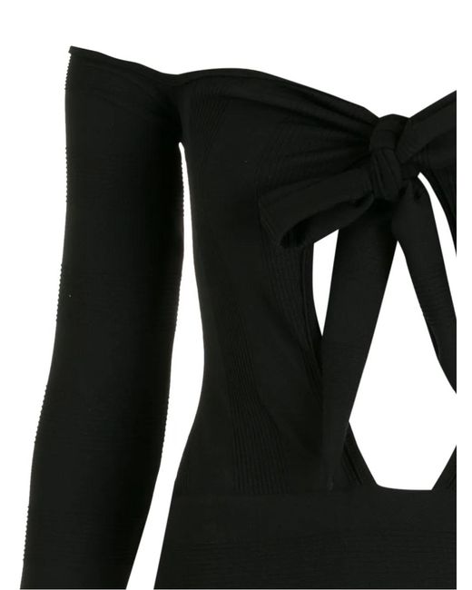 Amir Slama Black Cut-Out Bodysuit