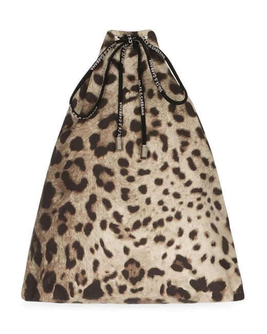 Dolce & Gabbana Multicolor Leopard-Print Swim Shorts for men