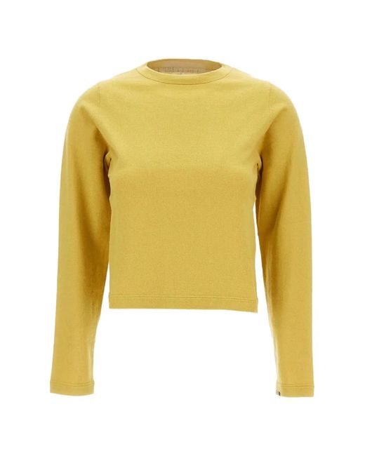 Extreme Cashmere Yellow Lisa Crew-Neck Top
